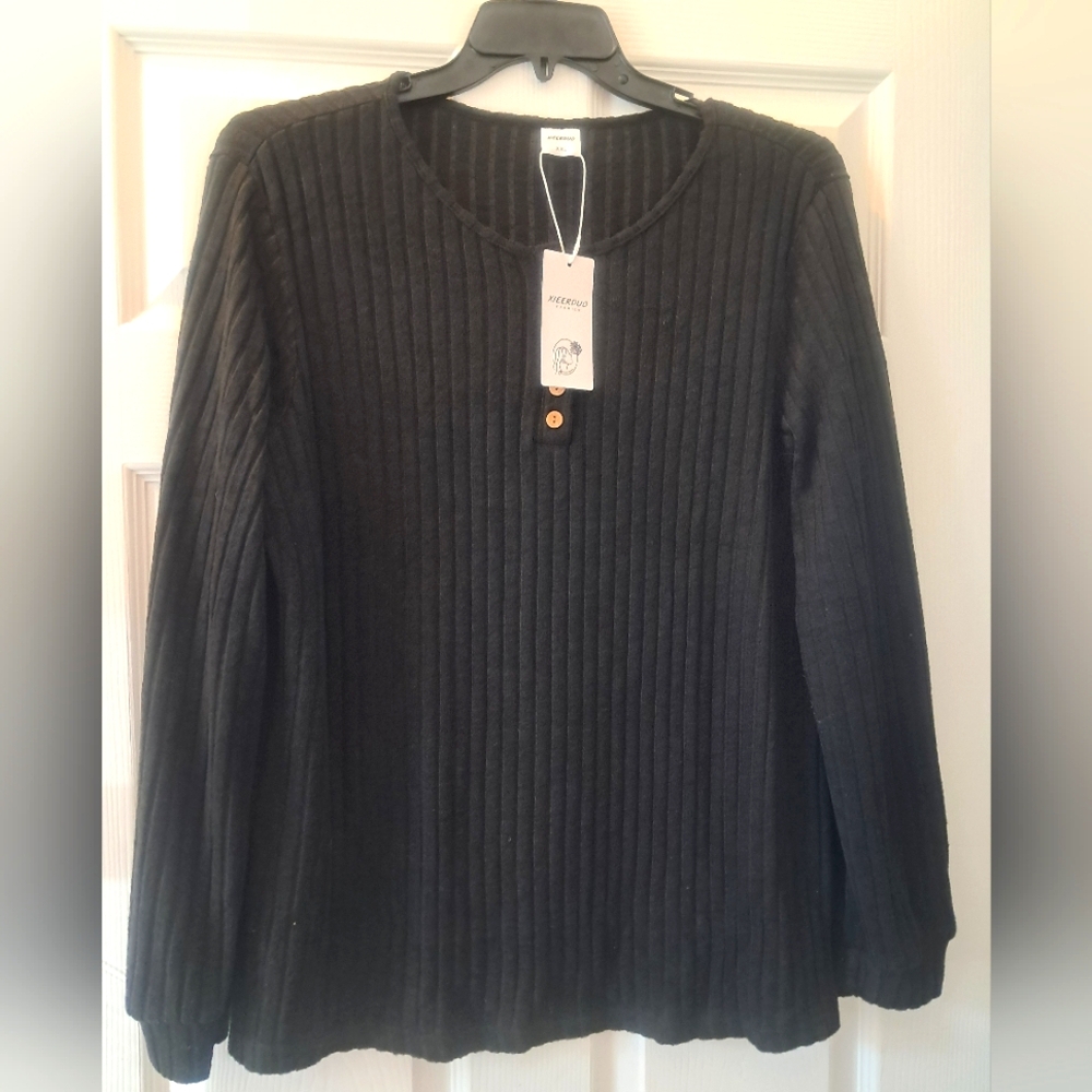 Nwt Xieerduo Fashion Black Soft Long Sleeve